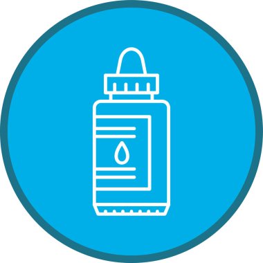 Beard Oil Line multi circle. Vector Illustration For Web Use