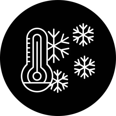 Termometre Hattı ters dönmüş daire. Web Kullanımı için Vektör İllüstrasyonu