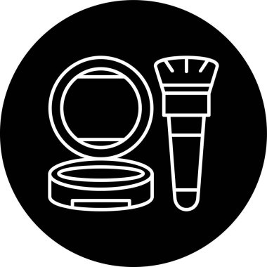 Toz Hattı ters dönmüş daire. Web Kullanımı için Vektör İllüstrasyonu