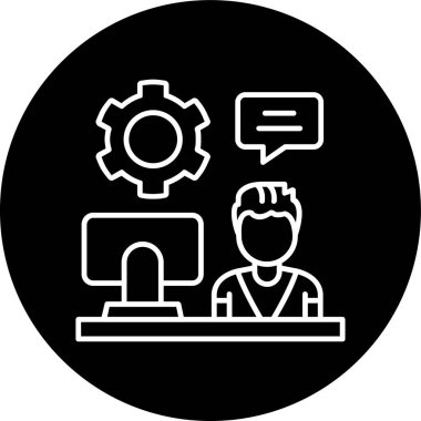 Yönetici Ayrıcalıkları Hattı ters çevrildi. Web Kullanımı için Vektör İllüstrasyonu