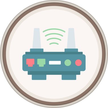 Yönlendirici düz etiket. Web Kullanımı için Vektör İllüstrasyonu