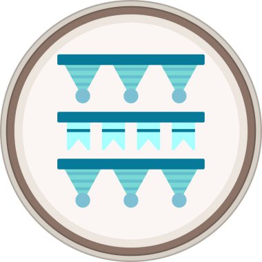 Çelenkler yassı çıkartma. Web Kullanımı için Vektör İllüstrasyonu