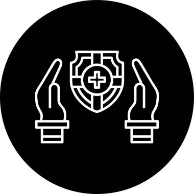 Tıbbi Sigorta Hattı ters çevrilmiş. Web Kullanımı için Vektör İllüstrasyonu