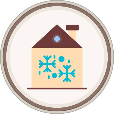 Snowflake Flat sticker. Vector Illustration For Web Use