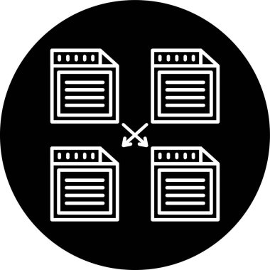 Dosya Yönetim Hattı ters çevrildi. Web Kullanımı için Vektör İllüstrasyonu