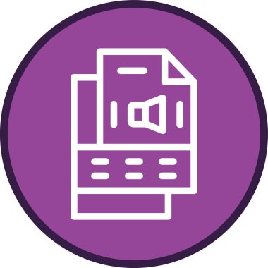 File-audio Line multi circle. Vector Illustration For Web Use