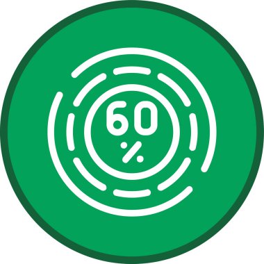 Yüzde 60 'lık çoklu çember. Web Kullanımı için Vektör İllüstrasyonu