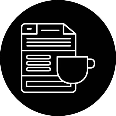 Dosya Satırı ters çevrilmiş çember. Web Kullanımı için Vektör İllüstrasyonu