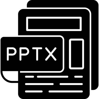 PPTX Dosyası. Web Kullanımı için Vektör İllüstrasyonu