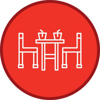 Cafe Line multi circle. Vector Illustration For Web Use