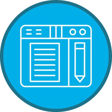 Content Writing Line multi circle. Vector Illustration For Web Use