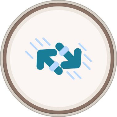 Split Flat sticker. Vector Illustration For Web Use