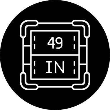 İndium Hattı ters çevrilmiş. Web Kullanımı için Vektör İllüstrasyonu