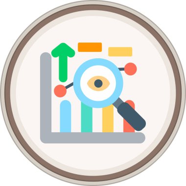 Data Analysis Flat sticker. Vector Illustration For Web Use