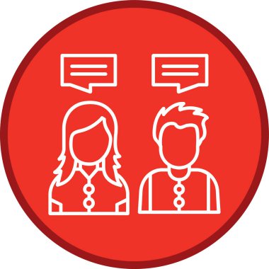 Discuss Line multi circle. Vector Illustration For Web Use