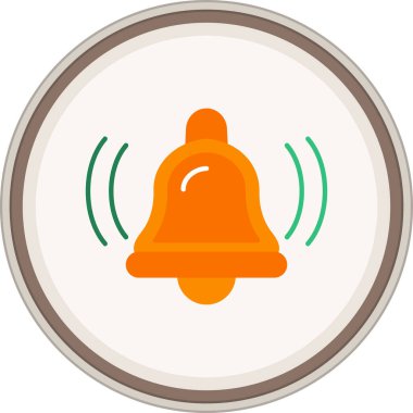 Bell Sound Flat sticker. Vector Illustration For Web Use
