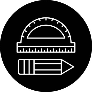 İletki çizgisi ters çevrilmiş daire. Web Kullanımı için Vektör İllüstrasyonu