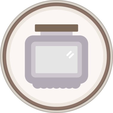 Çerçeve düz çıkartması. Web Kullanımı için Vektör İllüstrasyonu