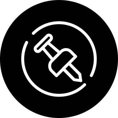 Parmak çizgisi ters çevrilmiş çember. Web Kullanımı için Vektör İllüstrasyonu