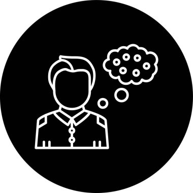 Düşünce Hattının ters dönmüş halkası. Web Kullanımı için Vektör İllüstrasyonu