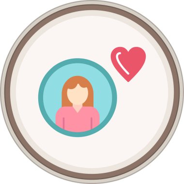 Annelik sembolü düz çıkartması. Web Kullanımı için Vektör İllüstrasyonu