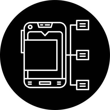 Görev Hattı ters çevrilmiş çember. Web Kullanımı için Vektör İllüstrasyonu