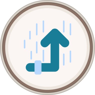 Down Arrow Flat sticker. Vector Illustration For Web Use