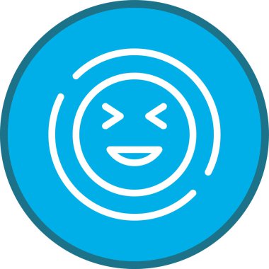 Grin Line multi circle. Vector Illustration For Web Use