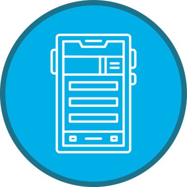 Akıllı telefon hattı çoklu daire. Web Kullanımı için Vektör İllüstrasyonu