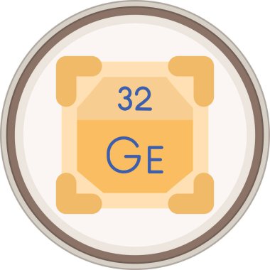 Germanium yassı çıkartması. Web Kullanımı için Vektör İllüstrasyonu