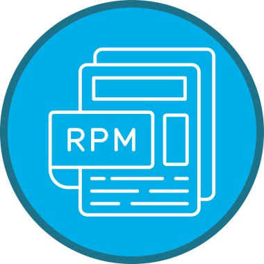RPM Dosya Hattı çoklu daire. Web Kullanımı için Vektör İllüstrasyonu