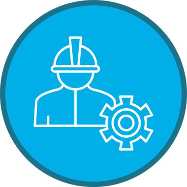 Construction Manager Line multi circle. Vector Illustration For Web Use