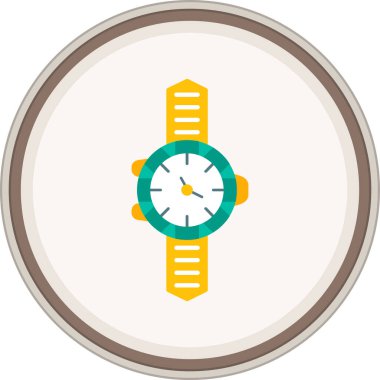 Wrist Watch Flat sticker. Vector Illustration For Web Use