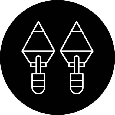 Tool Line inverted circle. Vector Illustration For Web Use