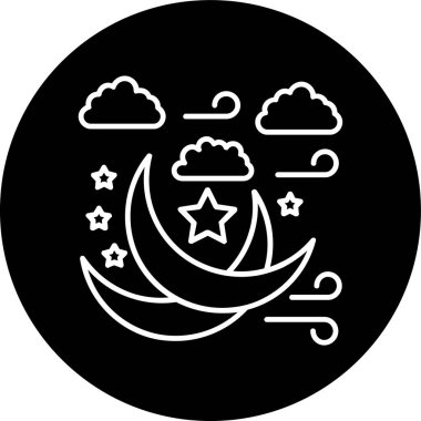 Ay Hattı ters dönmüş daire. Web Kullanımı için Vektör İllüstrasyonu