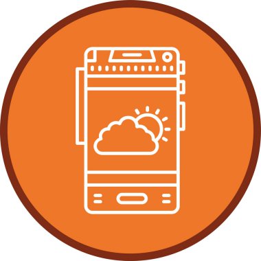 Bulutlu Hat çoklu dairesi. Web Kullanımı için Vektör İllüstrasyonu