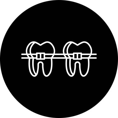 Braces Line inverted circle. Vector Illustration For Web Use