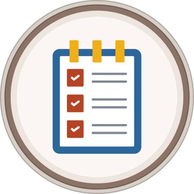 List Flat sticker. Vector Illustration For Web Use