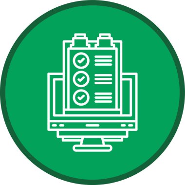 Kontrol Listesi Çoklu Çemberi. Web Kullanımı için Vektör İllüstrasyonu