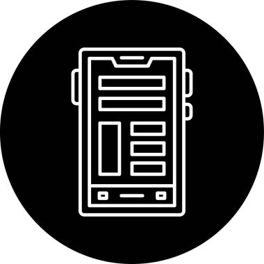 Akıllı telefon hattı ters çevrilmiş. Web Kullanımı için Vektör İllüstrasyonu