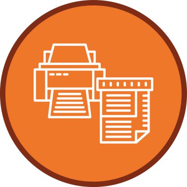 Yazıcı Hattı çoklu dairesi. Web Kullanımı için Vektör İllüstrasyonu