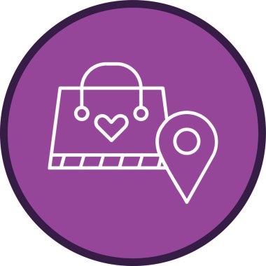 Konum çizgisi çoklu daire. Web Kullanımı için Vektör İllüstrasyonu