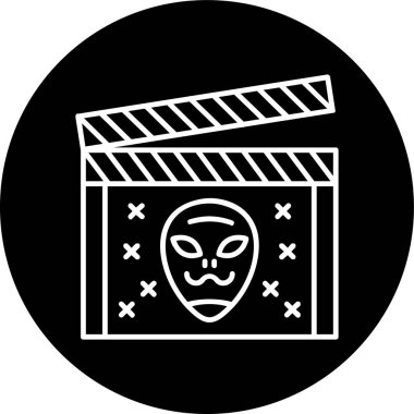 Film Hattı ters dönmüş daire. Web Kullanımı için Vektör İllüstrasyonu