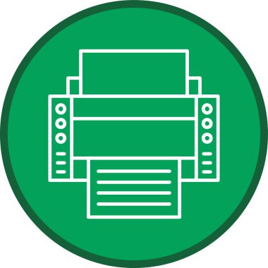 Yazıcı Hattı çoklu dairesi. Web Kullanımı için Vektör İllüstrasyonu