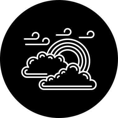 Gökkuşağı Çizgisi ters dönmüş daire. Web Kullanımı için Vektör İllüstrasyonu