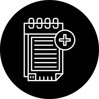 Notes Line inverted circle. Vector Illustration For Web Use