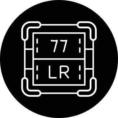 İridyum çizgisi ters dönmüş daire. Web Kullanımı için Vektör İllüstrasyonu