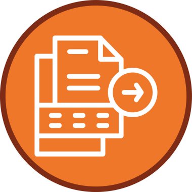 Dosya İhraç Hattı çoklu çemberi. Web Kullanımı için Vektör İllüstrasyonu