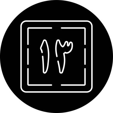 Thalatha Ashar Hattı ters dönmüş daire. Web Kullanımı için Vektör İllüstrasyonu