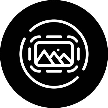 Galeri Hattı ters dönmüş daire. Web Kullanımı için Vektör İllüstrasyonu